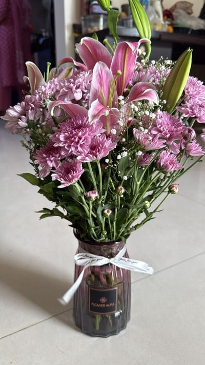 Lily Dreamland With Purple Daisy