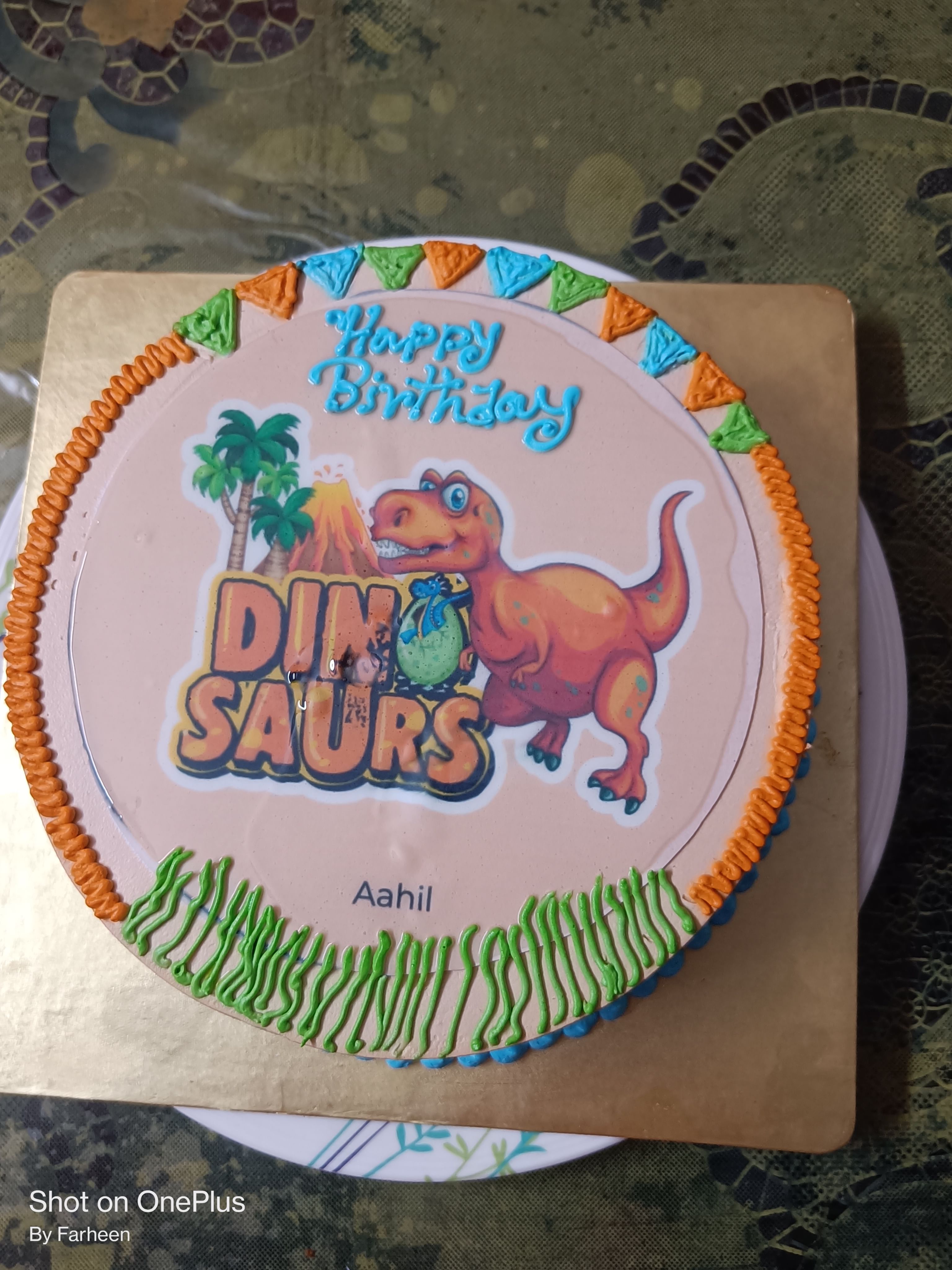 Dinosaur Jungle Theme Cake