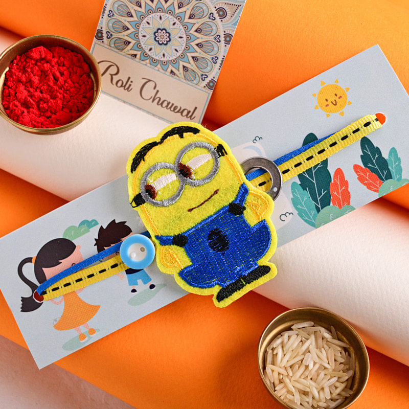 Buy Fabric Minions Rakhi in USA