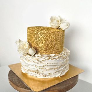 Two Tier Happy Birthday Cake