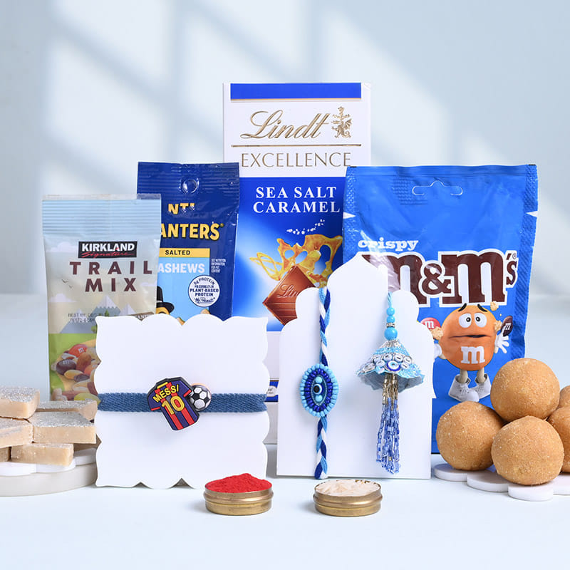 Family Rakhi Hamper With Sweets N Snacks-Canada