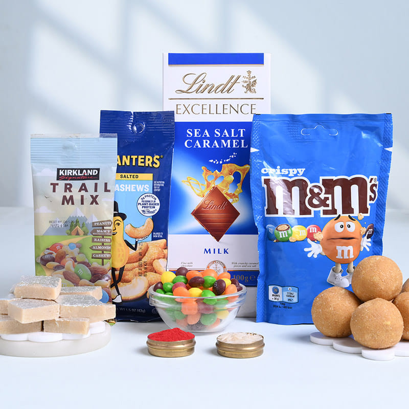 Family Rakhi Hamper With Sweets N Snacks-Canada