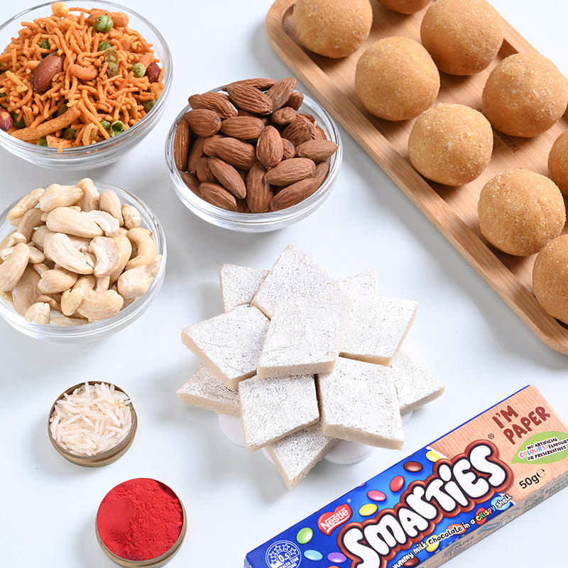 Family Rakhis With Sweet N Savoury Treats-AUS