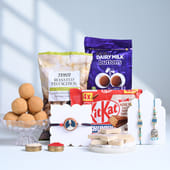 Family Rakhis With Sweets N Nuts-UK