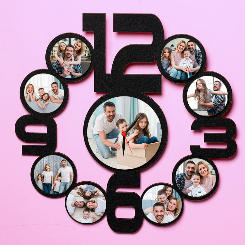 Send Family Wall Clock Gift Rs 1699 Floweraura - Photo Wall Clock Gifts Send Family Wall Clock Gift Rs 1699 Floweraura - Photo Wall Clock Gifts