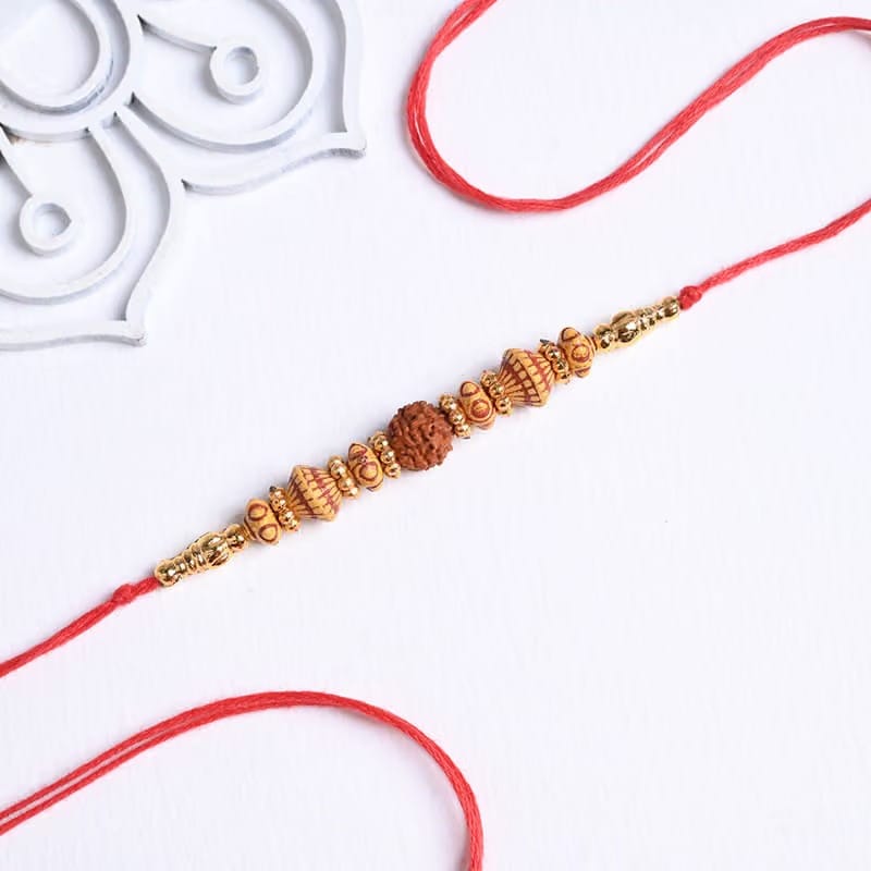 Rudraksha Rakhi With Butterscotch Cake
