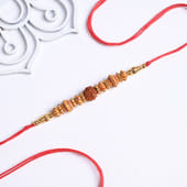 Fancy Beaded Rudraksha Rakhi
