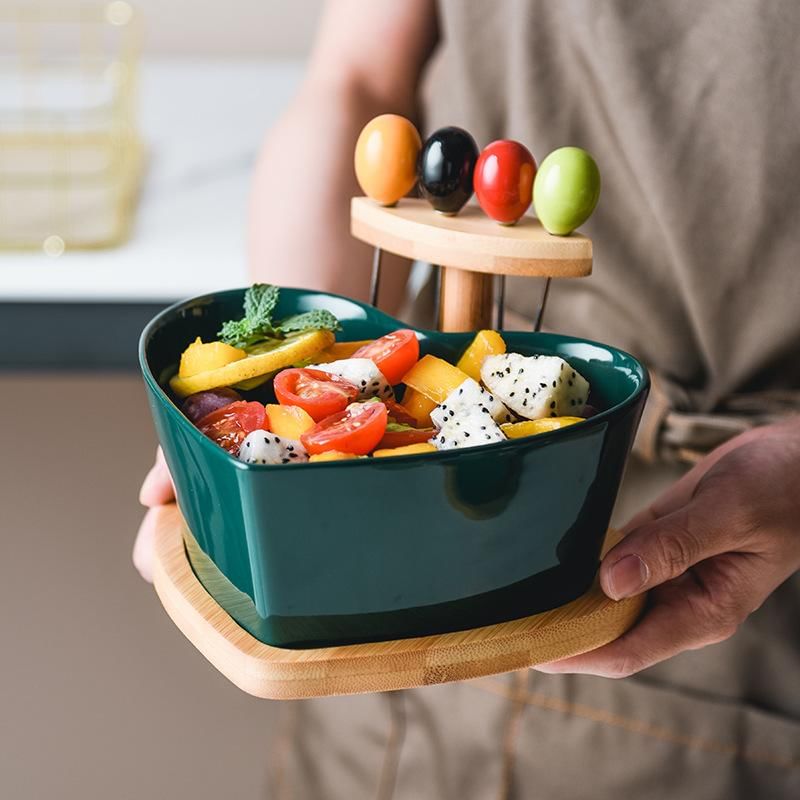 Fancy Green Fruit Bowl