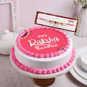 Rudraksha Rakhi With Cake