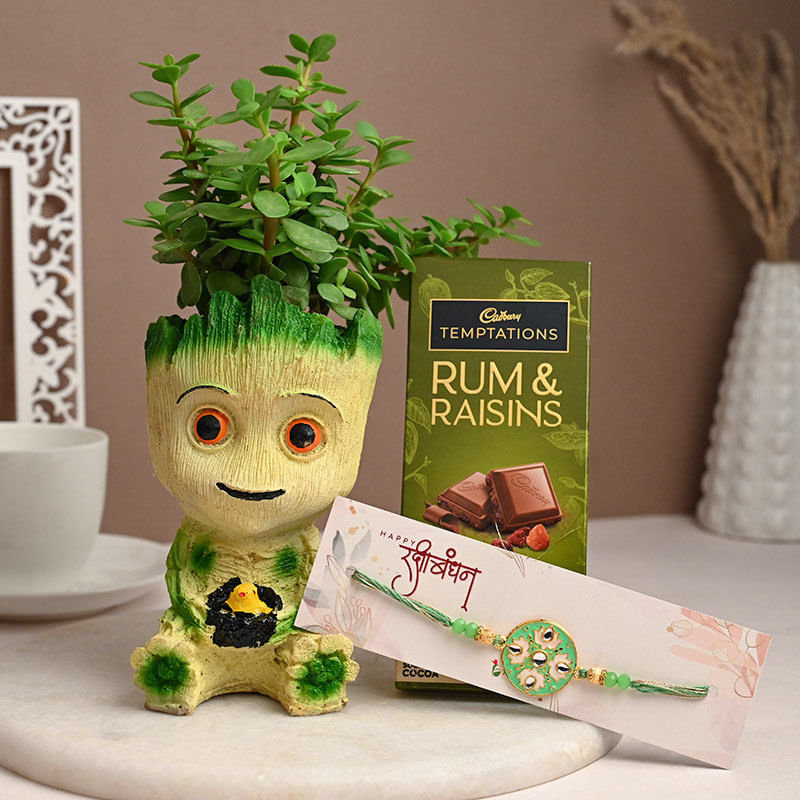 Buy Fancy Rakhi With Choco N Jade Online