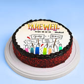 Farewell Wishes Choco Red Velvet Cake