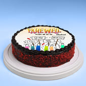 Farewell Wishes Choco Red Velvet Cake