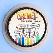 Farewell Wishes Choco Red Velvet Cake