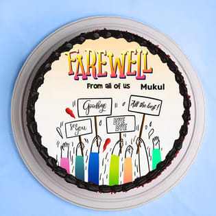 Farewell Wishes Choco Red Velvet Cake