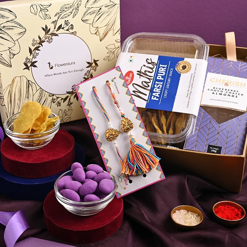 Send Lumba Rakhi For Bhaiya bhabhi Online in India