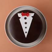 Fatherly Shirt Chocolate Cake - Top View