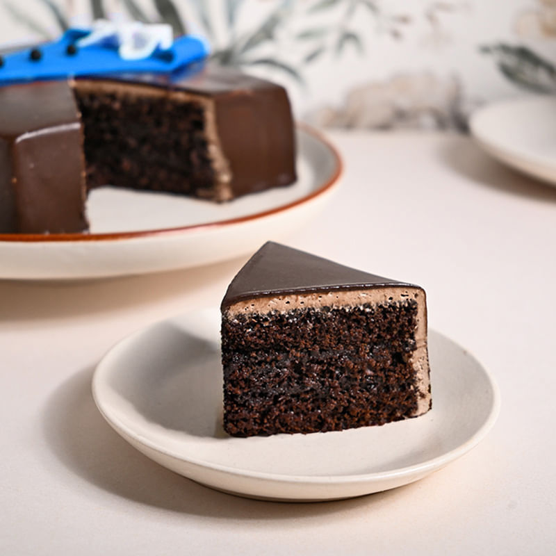 Fatherly Shirt Chocolate Cake - Sliced View