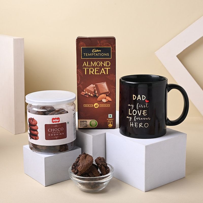 Fathers Day Combo Of Coffee Mug With Cookies