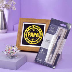 Fathers Day Combo With Pen Trophy N Lotus