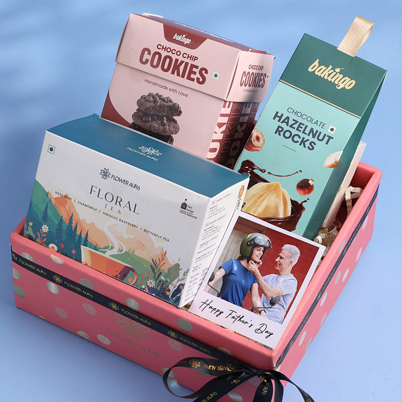 Fathers Day Floral Tea N Treats Hamper