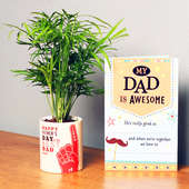 Fathers Day Combo of Chamaedorea Plant and Card