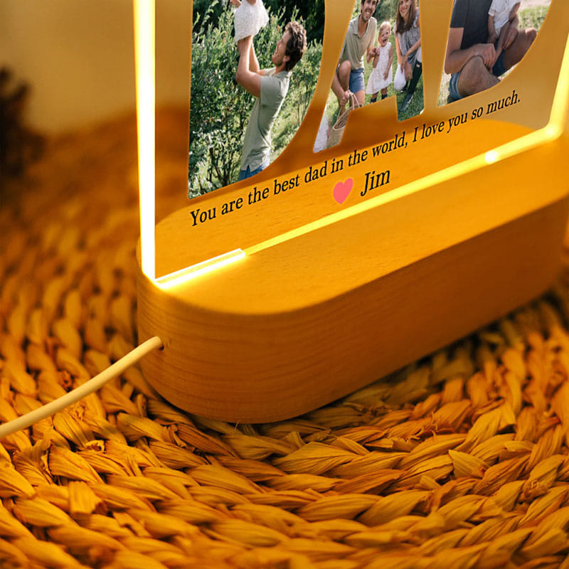 Fathers Day Photo Memory Led Lamp