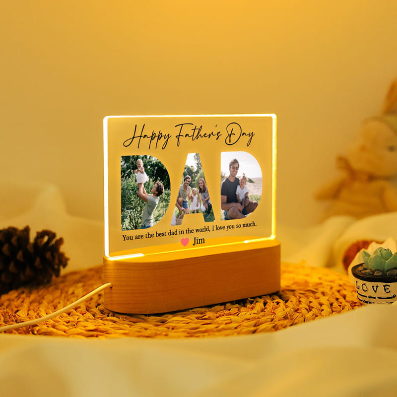 Fathers Day Photo Memory Led Lamp