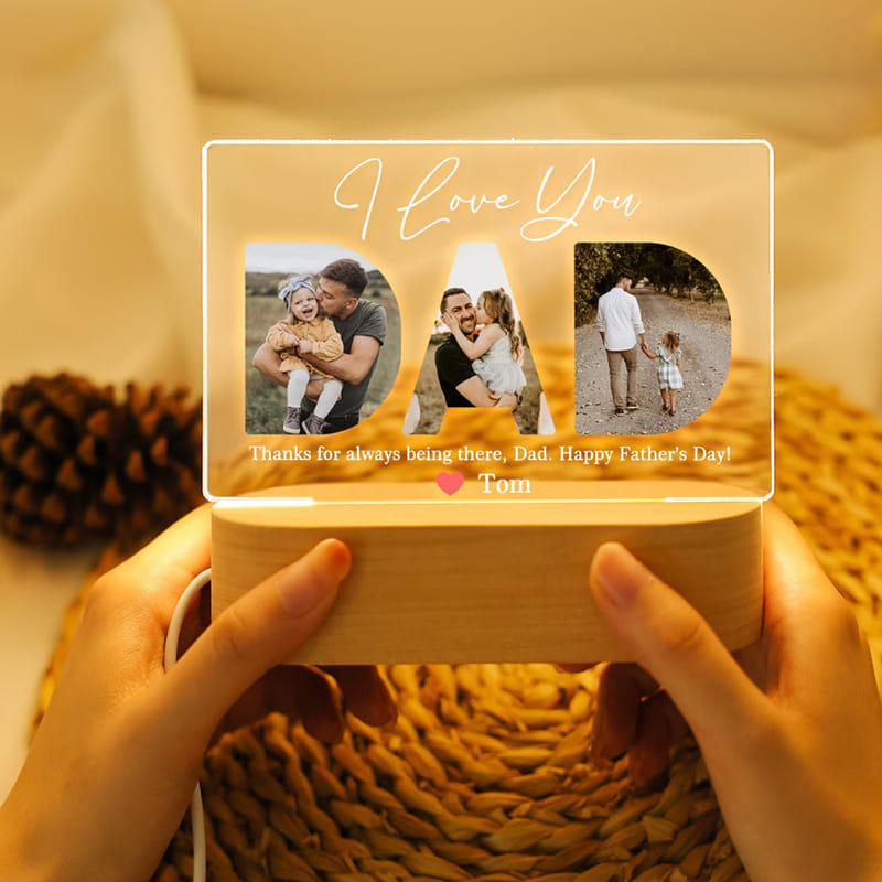 Fathers Day Photo Memory Led Lamp