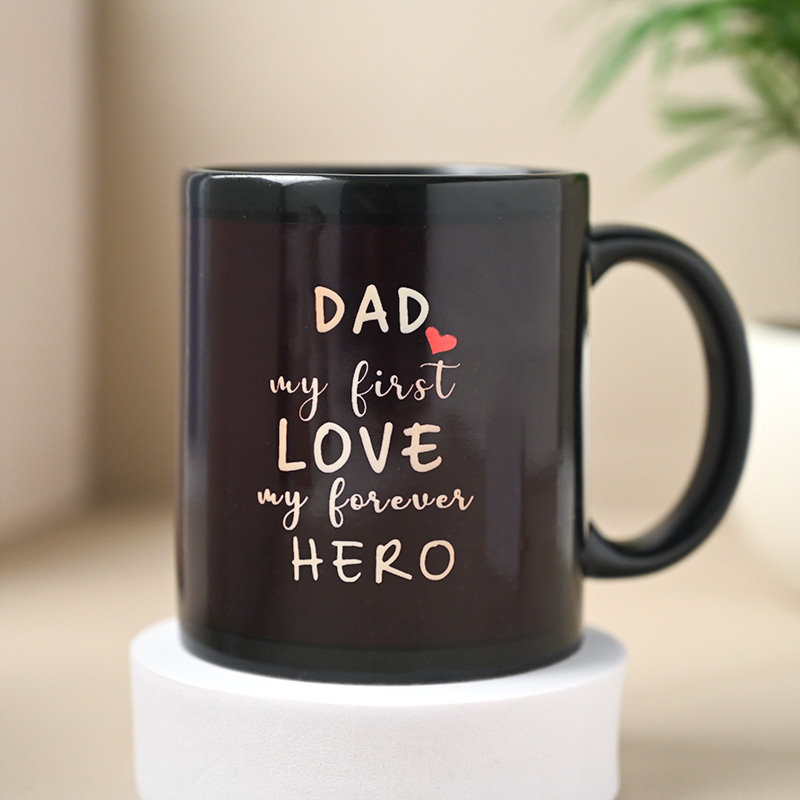 Fathers Day Personalised Black Mug