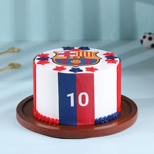 Fcb Football Theme Cake