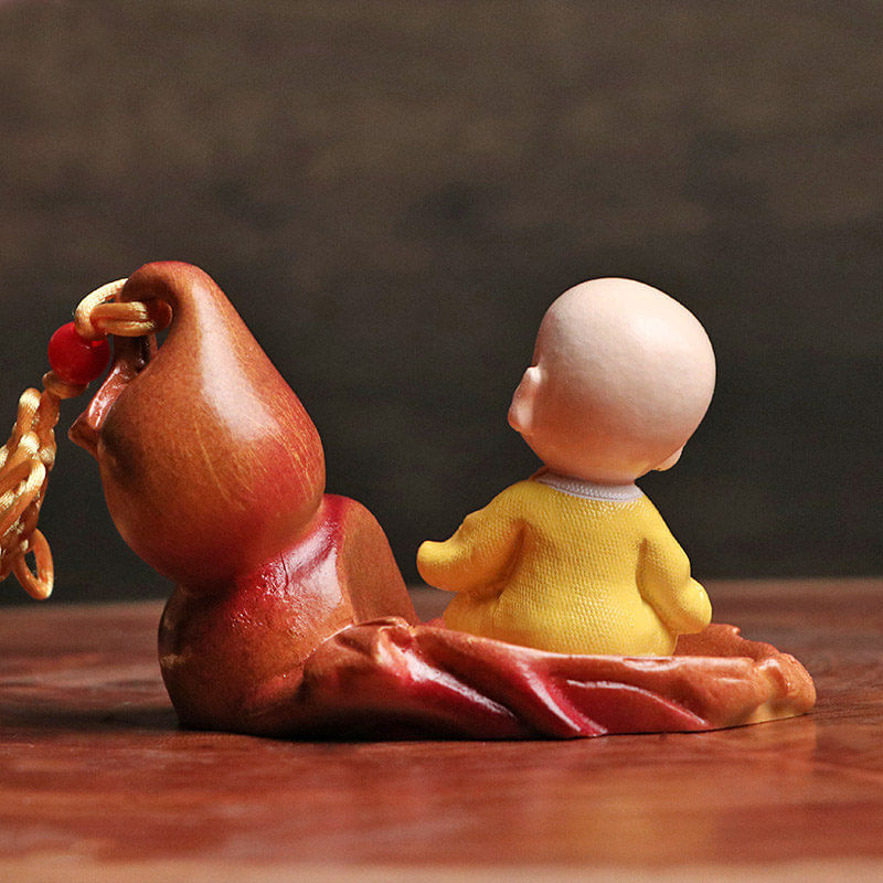 Feng Shui lil Buddha Back View