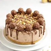 Nutty Ferrero Rocher Cheesecake