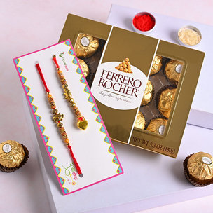 Ferrero Rocher With Couple Rakhi