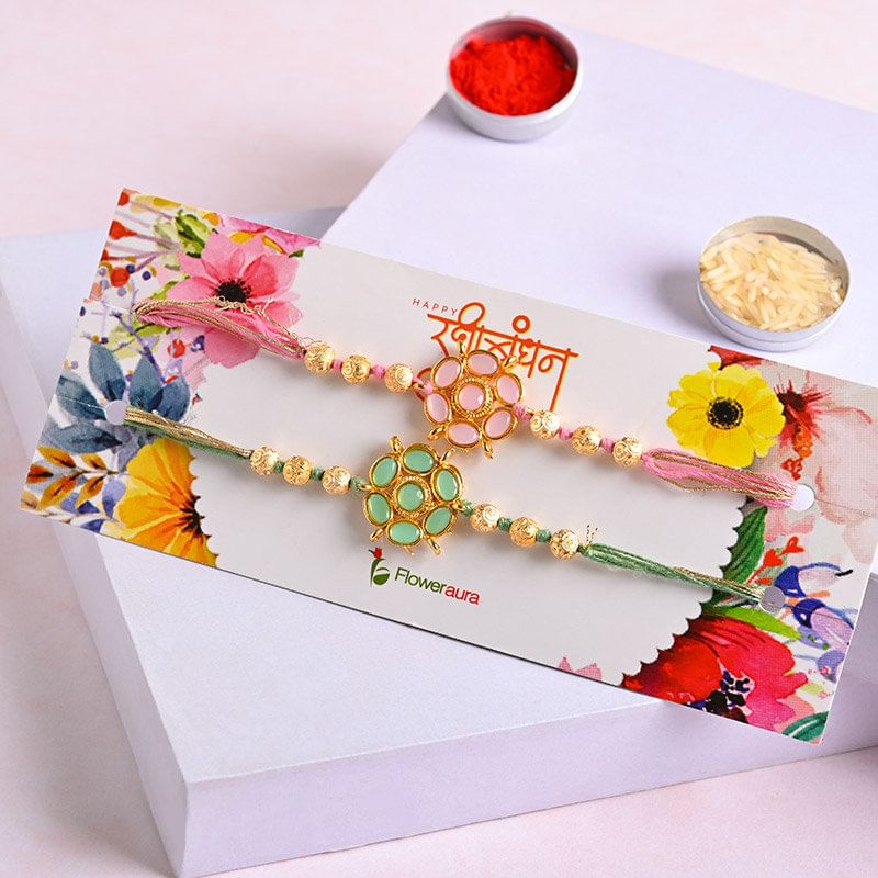 Ferrero Rocher With Fancy Rakhis - Send Rakhi to USA