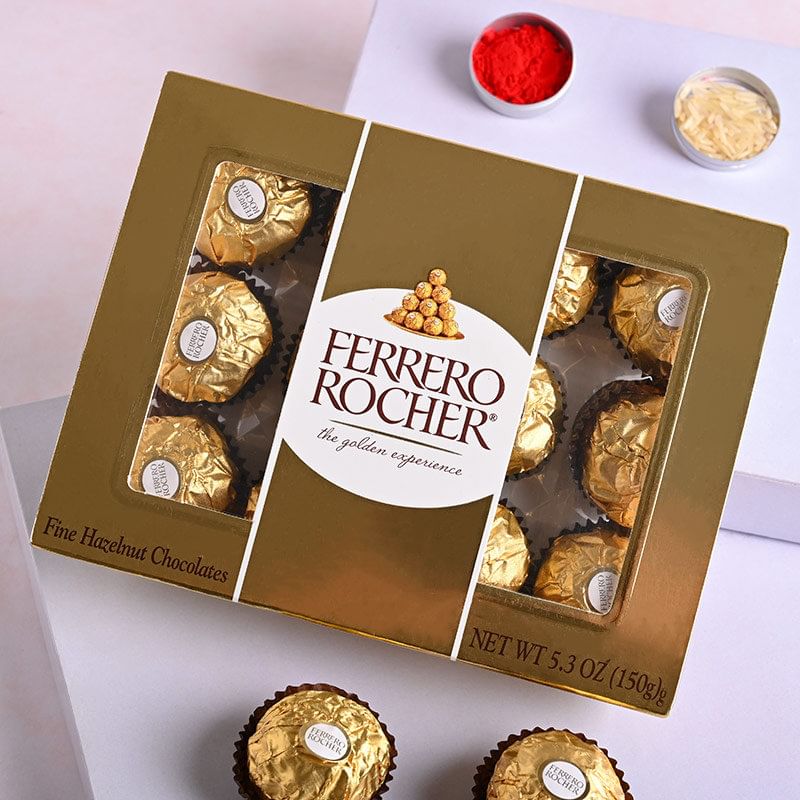 Ferrero Rocher With Fancy Rakhis - Send Rakhi to USA