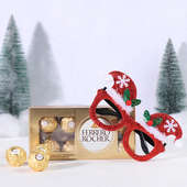 Christmas Theme Chocolate With Glasses