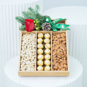 Festive Blooms N Treats Gourmet Tray