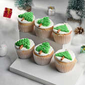 Festive Christmas Tree Theme Cupcakes