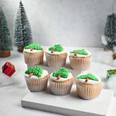 Festive Christmas Tree Cupcakes