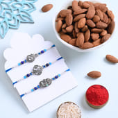 Festive Designer Rakhi Trio With Almonds