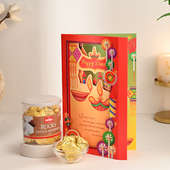 Festive Diwali Greeting Card N Bakingo Choco Almond Rocks Online