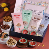 Festive Diyas N Gourmet Snacks Hamper
