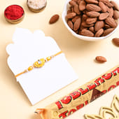 Festive Lotus Rakhi With Almonds N Chocolate