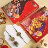 Festive Motif Bhaiya Bhabhi Rakhis With Sweets