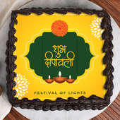 Festive Shubh Diwali Chocolate Poster Cake