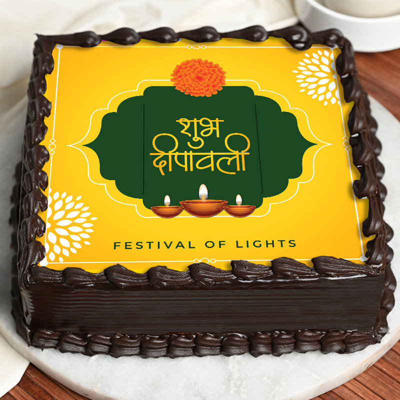 Send Shubh Diwali Chocolate Poster Cake
