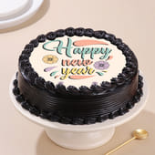 Festive Surprise New Year Photo Cake