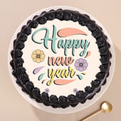 Festive Surprise New Year Photo Cake