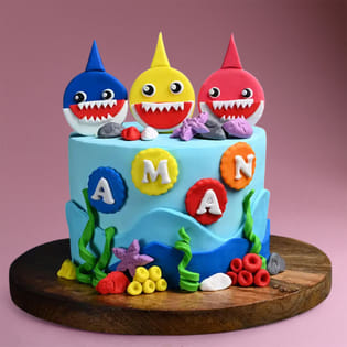 Fintastic Shark Theme Cake