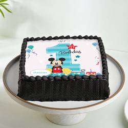 1st Birthday Mickey Mouse Poster Cake